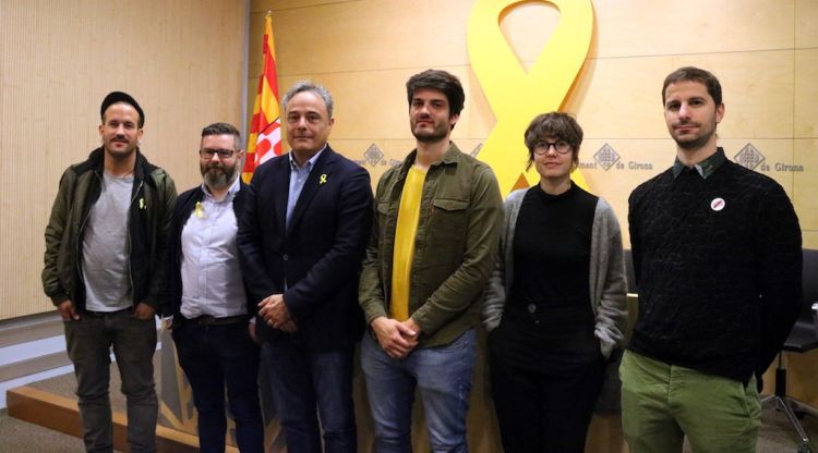 Els Catarres amb Xavi Pascual, Carles Ribas i Sergi Font, aquest matí. ACN