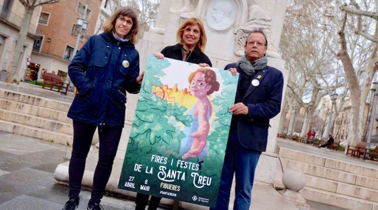 L'alcaldessa Marta Felip amb l'autora, Judit Frigola