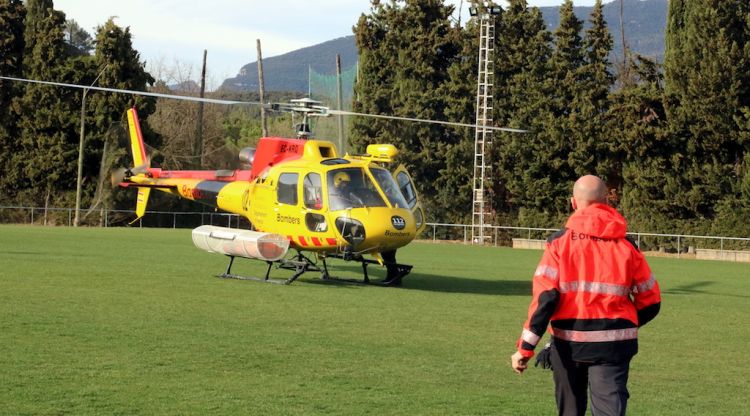 L'helicòpter que ha participat de les tasques de rescat. ACN