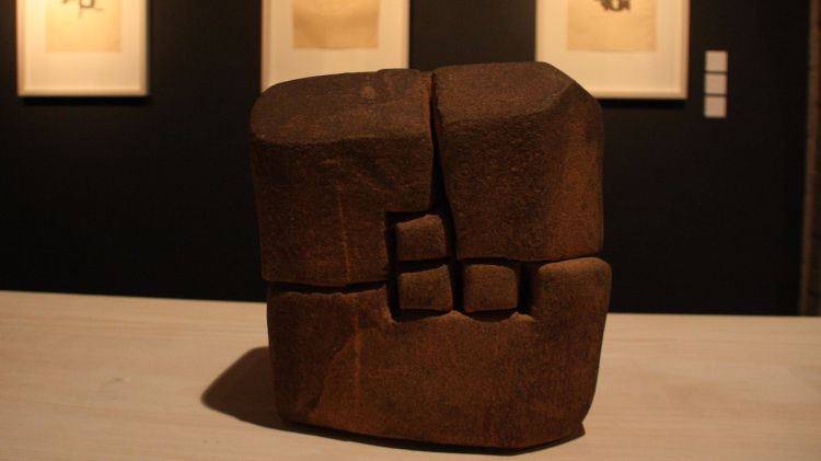 Un dels moment de l'exposició de Chillida a la Fontana d'Or © ACN