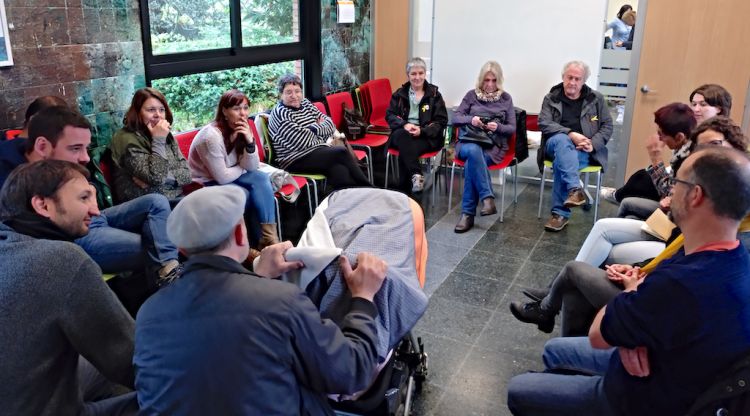 Un moment de l'acte de presentació del manifest