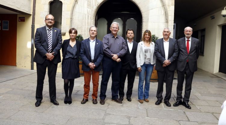 Representants de Coffee Center, productors de Garza, l'Ajuntament de Girona i la Cambra de Comerç. ACN