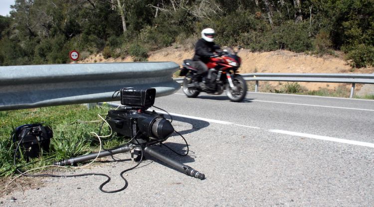 Un radar que els Mossos d'Esquadra van instal·lar a la carretera GI-681 el 2016. ACN