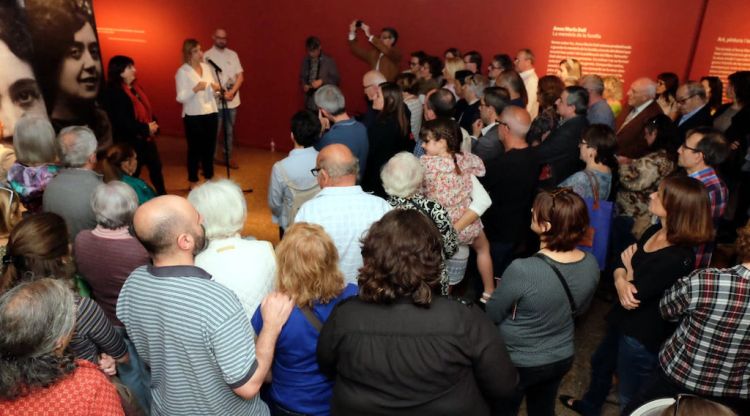 Un dels moments de l'acte d'inauguració de l'exposició sobre Dalí i la seva família a Figueres