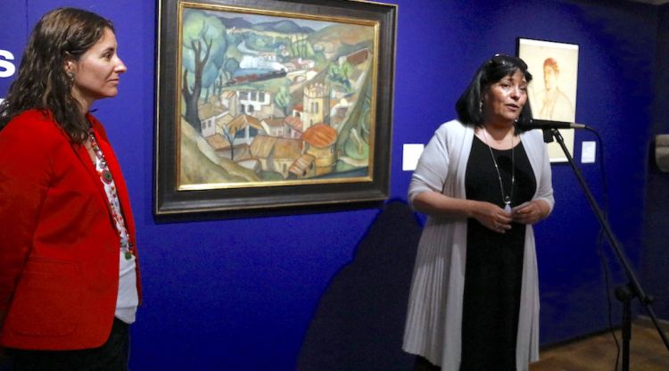 Presentació del quadre de Celso Lagar a la col·lecció del Museu d'Art de Girona. ACN