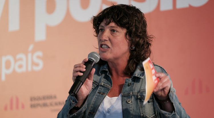 La cap de llista d'ERC al Congrés per Girona, Teresa Jordà el 2016. Esquerra