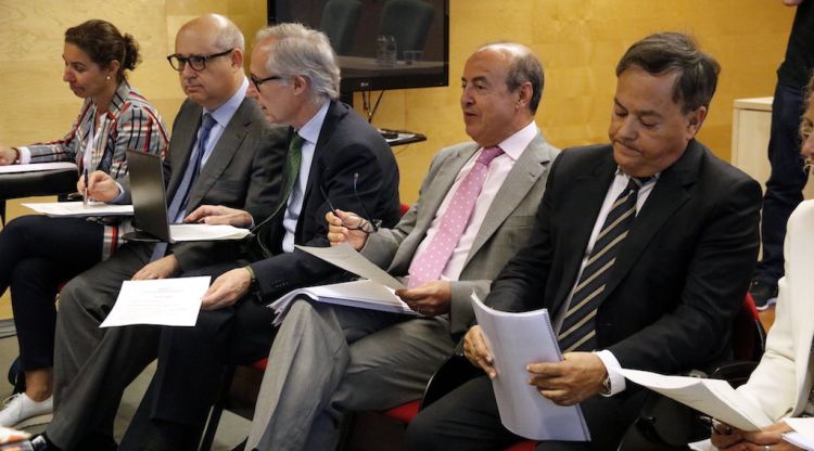 Reunió de la sala de govern del TSJC a l'Audiència de Girona. ACN