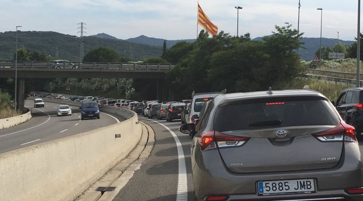 Retencions a la C-31 en una imatge d'arxiu. Catalunya Informació Girona