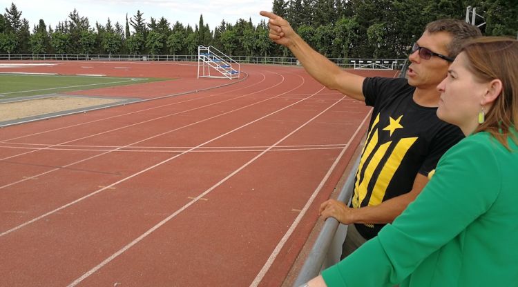 Angès Lladó a la pista d’atletisme de l’Estadi Albert Gurt