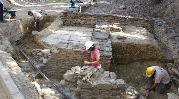 La zona de l'exedra del fòrum romà de Llívia, en la qual s'està excavant una habitació. ACN