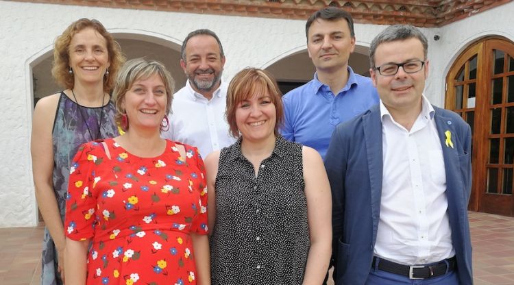 L'equip d'ERC Figueres amb la consellera Alba Vergés