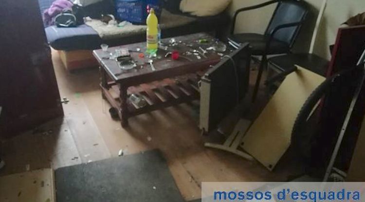 Imatge de l'interior d'un dels pisos on es venia droga a Lloret de Mar