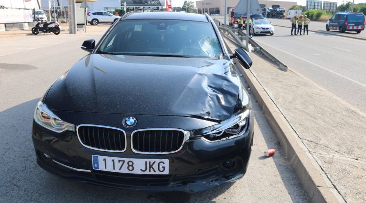 El vehicle causant de l'atropellament mortal a Fornells. ACN