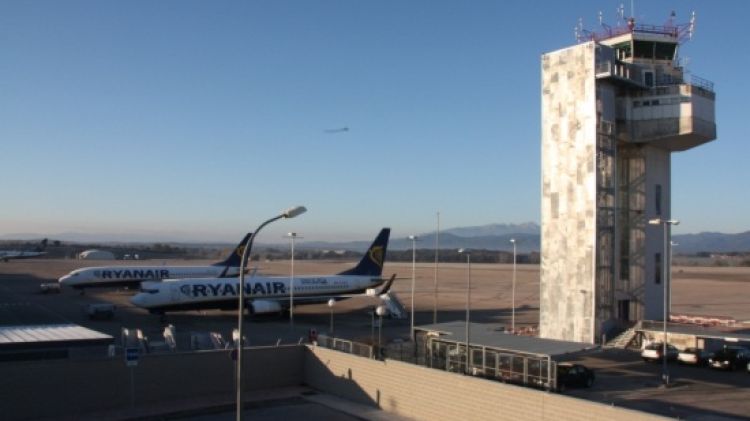 Avions de la companyia Ryanair a l'aeroport de Girona
