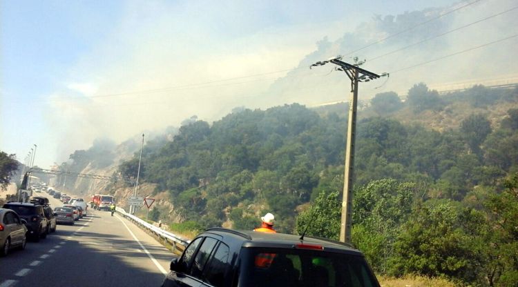 Zona on s'ha iniciat l'incendi