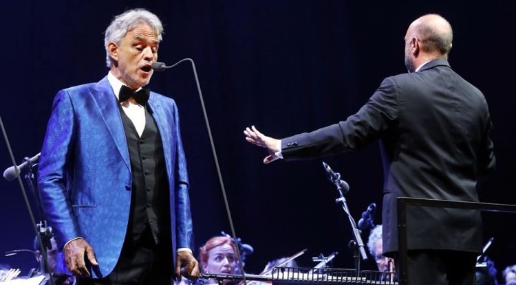 Andrea Bocelli, a l'escenari de Cap Roig. José Irun