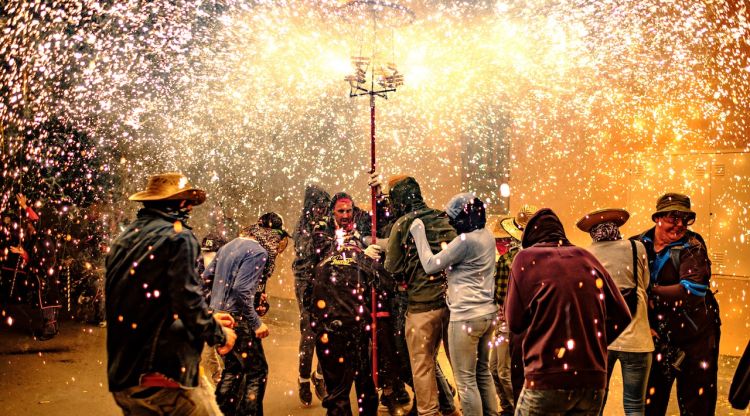 Un instant del correfoc de l'any passat