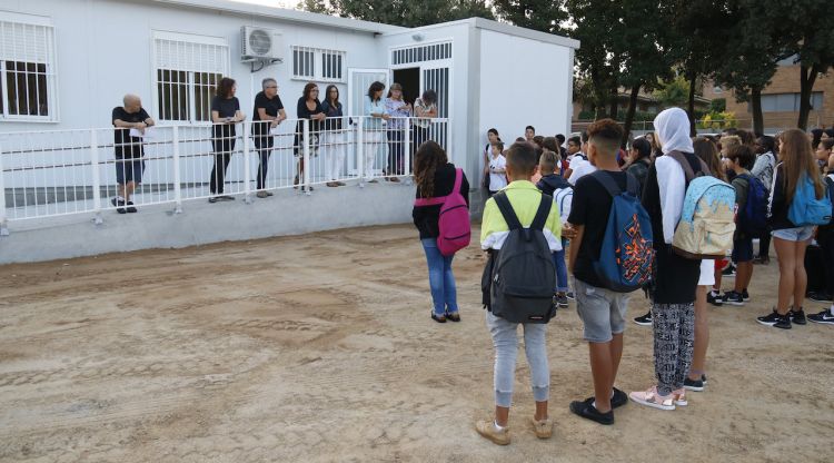 Alumnes de l'IES Ermessenda el setembre de l'any passat. ACN