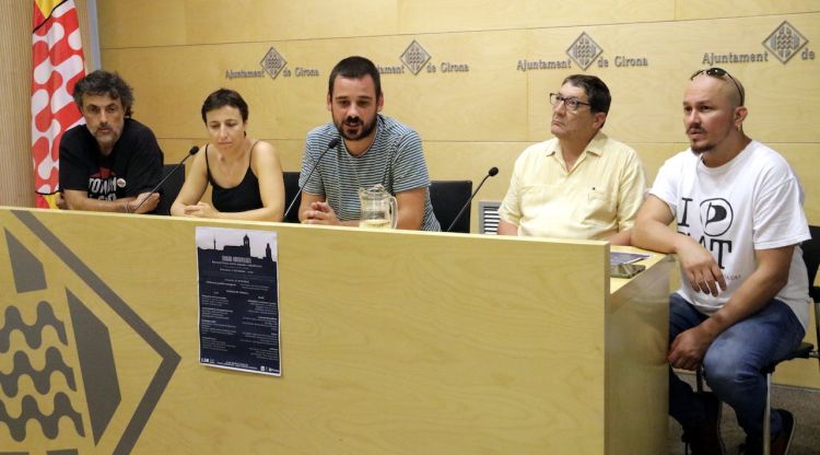 Roda de premsa de presentació de la Trobada municipalista de Girona. ACN