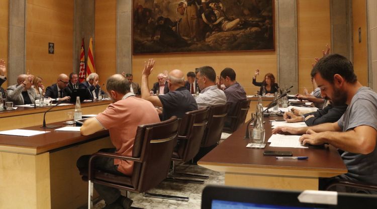 Un moment del ple de la Diputació de Girona, aquest migdia. ACN