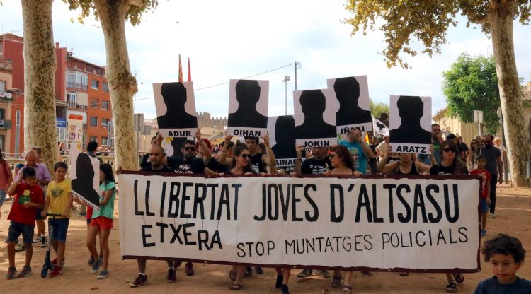 La marxa que s'ha fet en favor dels empresonats d'Altsasua. ACN