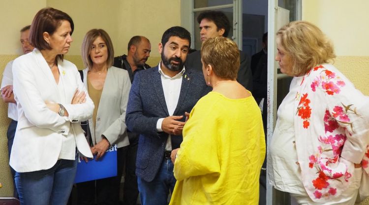 Chakir el Homrani durant la seva vistia a La Sopa de Girona, aquest matí