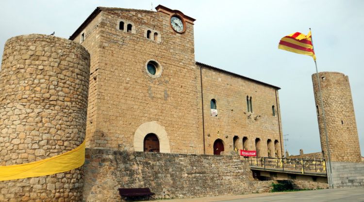 Pla general del castell de Bellcaire, a l'esquerra la part que correspon a l'església. ACN