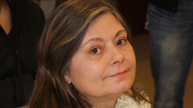 Àngels Monera, abans d'entrar al judici © ACN