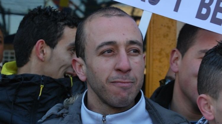 Mourad el Hassani a la manifestació per la pau organtizada el passat 22 de gener © Jordi Àvila