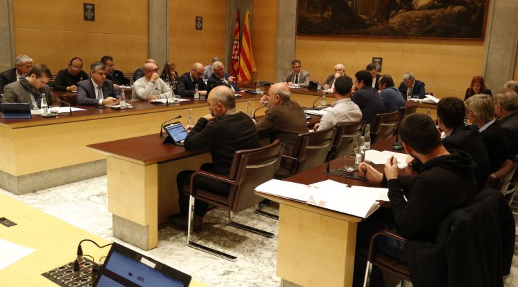 El ple de la Diputació de Girona durant l'aprovació dels pressupostos de 2019. ACN