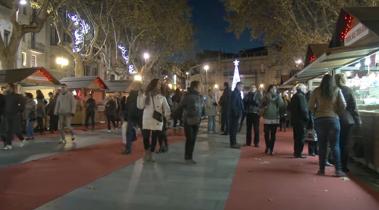 Mercat de Nadal a la Rambla de Figueres (arxiu)