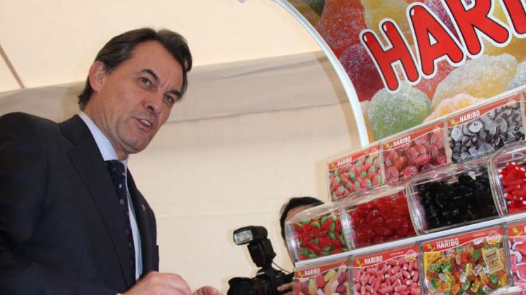 Artur Mas, aquest migdia durant la inauguració de la planta que Haribo té a Cornellà de Terri © ACN