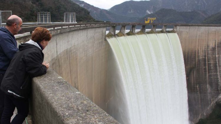 El pantà de Susqueda al límit de la seva capàcitat (arxiu)