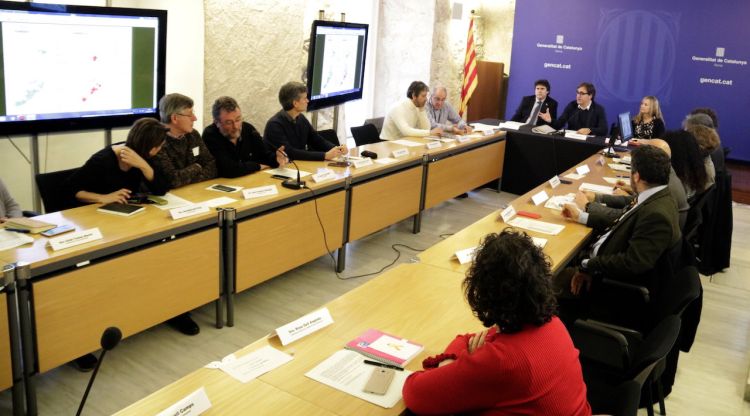 Un instant de la comissió d'urbanisme de Girona d'aquest matí. ACN