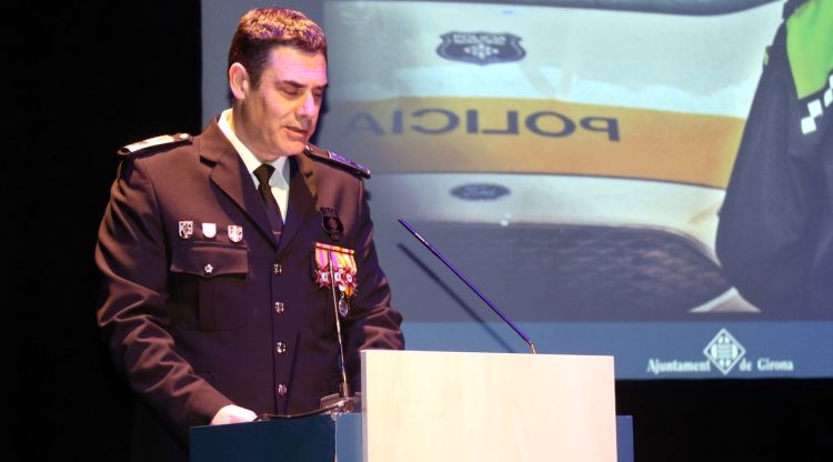 El cap de la Policia Municipal de Girona, l'inspector Joan Jou, aquest matí. ACN