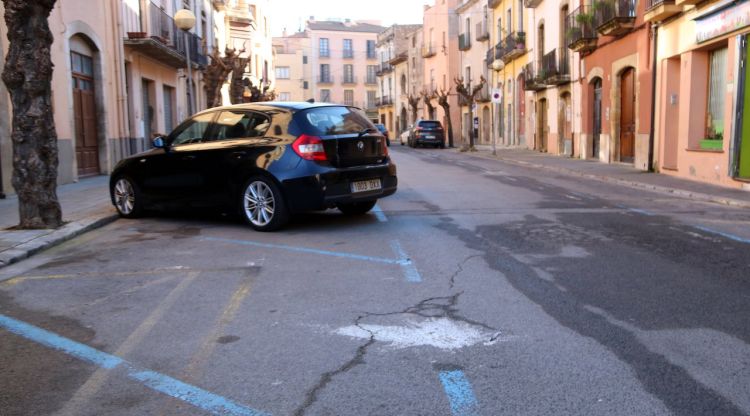Una zona blava de la Bisbal d'Empordà. ACN
