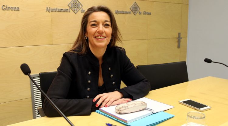 La portaveu del PP a l'Ajuntament de Girona, Concepció Veray, aquest matí. ACN