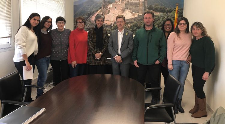 Treballadors del programa "Enfeina't" del Consell Comarcal de la Selva