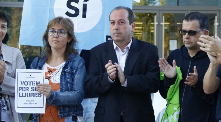 L'alcalde de la Bisbal d'Empordà, Lluís Sais, el 21 de setembre del 2017 al Palau de Justícia de Girona. ACN