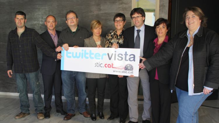 Els candidats a l'alcaldia de Girona en la presentació del Twittervista © ACN