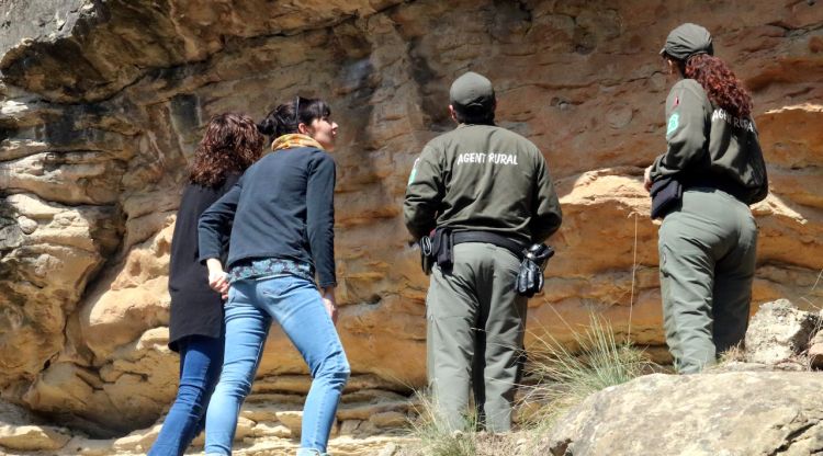 Agents Rurals juntament amb tècniques de l'Ajuntament de Sant Fruitós de Bages. ACN