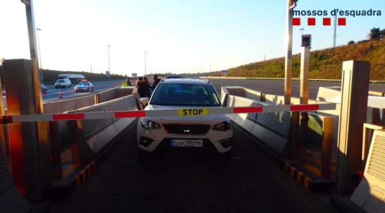 El detingut abans d'accedir a l'Autopista