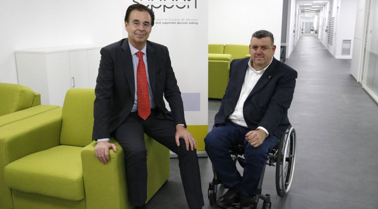 El president de la Fundació Support, Pere Cornellà, amb el director, Josep Maria Solé. ACN