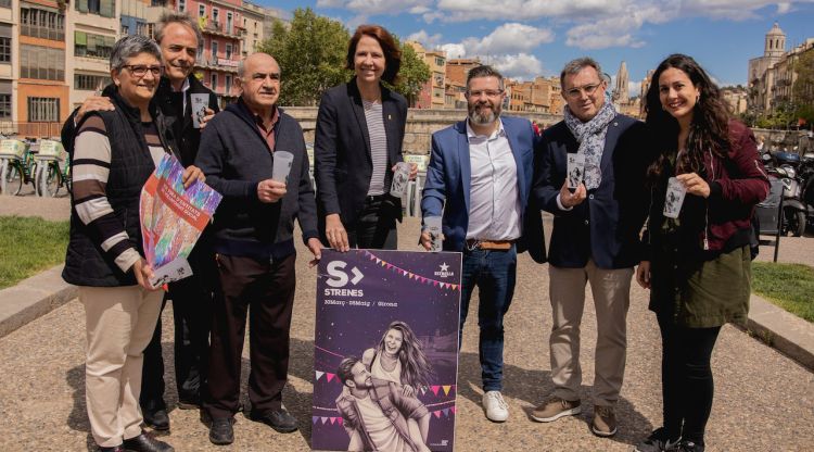 Foto de grup de presentació de la Festa Major de l'Strenes a Girona