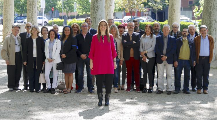 La llista del PP a la ciutat de Girona amb la cap de llista, Concepció Veray, al capdavant. ACN