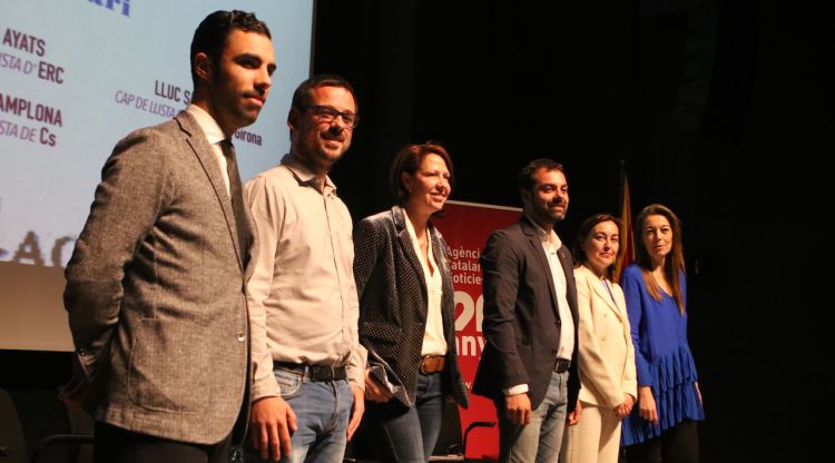 Foto abans de l'inici del debat de candidats a les eleccions municipals de Girona organitzat per l'Agència Catalana de Notícies. ACN