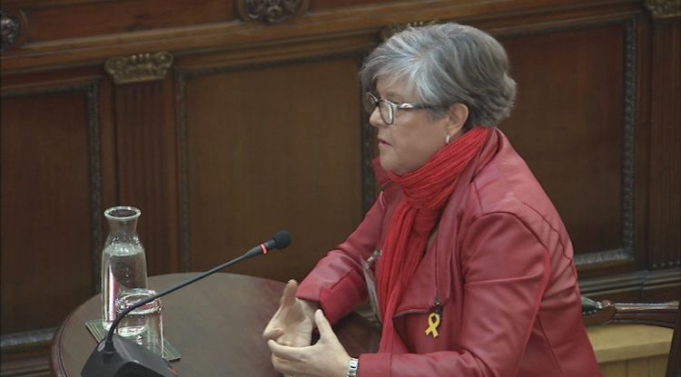 Virgínia Martínez, que ha explicat al Suprem que un agent li va dir 'subnormal' per plorar. ACN