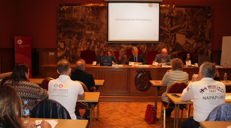 Un moment de l'assemblea celebrada avui