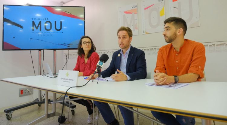 La presentació de la nova edició del festival amb l'alcalde en funcions, Jordi Masquef. ACN