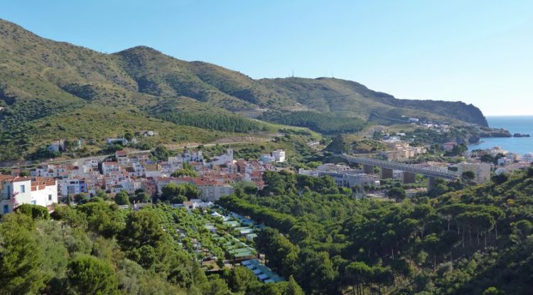 Muntanya de Puig Pelat i Colera al fons